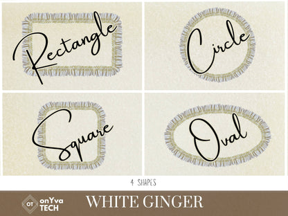 Micronesian White Ginger Lei | Hawaiian Frame PNG Liʻiliʻi Pack | Digital Download