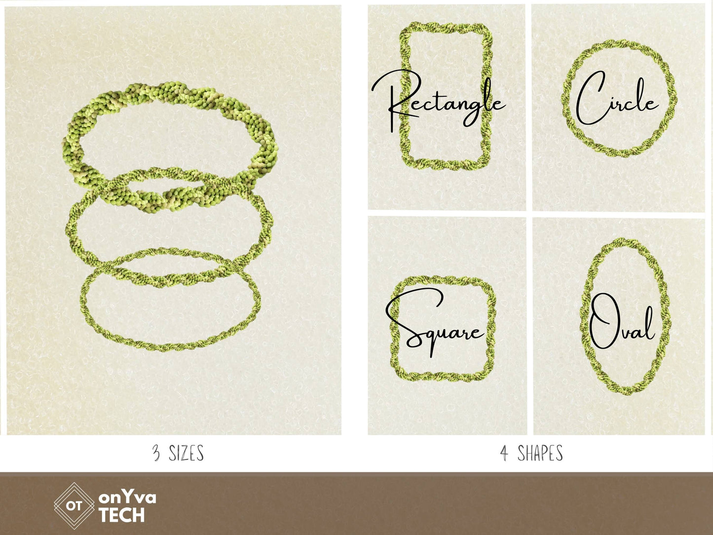 Mokihana Double 3 Strand Twist Lei | Hawaiian Frame PNG Bundle | Digital Download