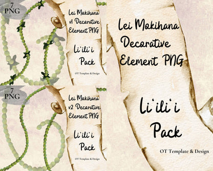 Mokihana Lei | Hawaiian PNG Decorative Element Liʻiliʻi Pack | Digital Download