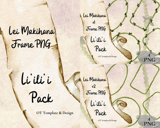 Mokihana Lei | Hawaiian Frame PNG Liʻiliʻi Pack | Digital Download