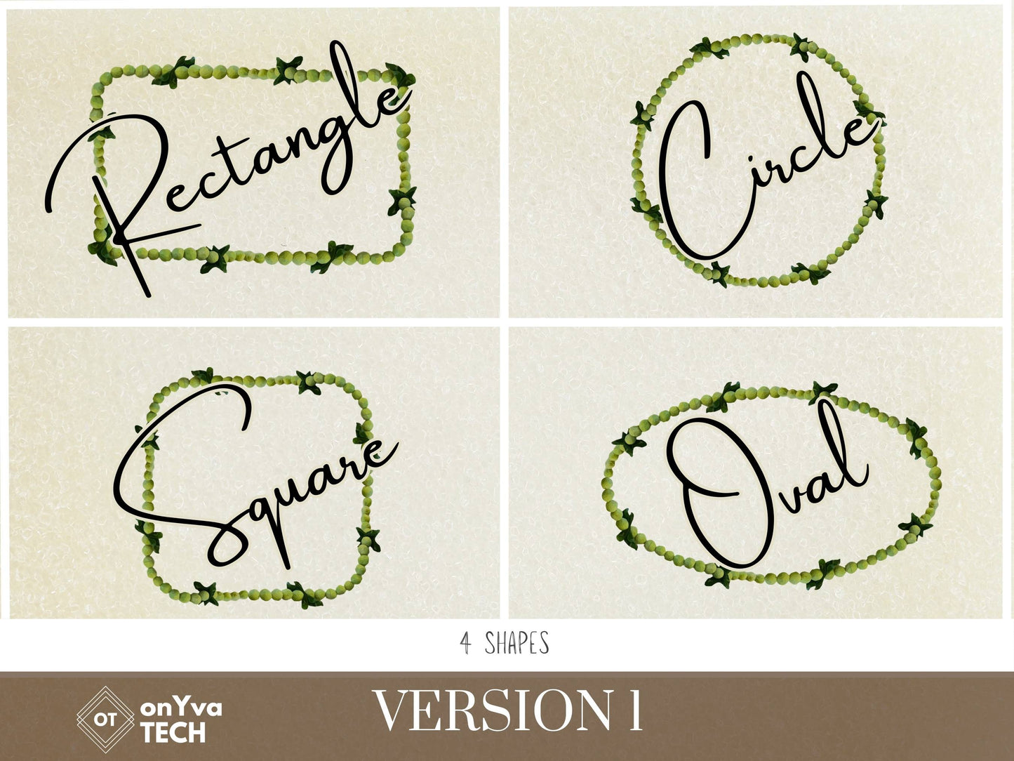 Mokihana Lei | Hawaiian Frame PNG Liʻiliʻi Pack | Digital Download