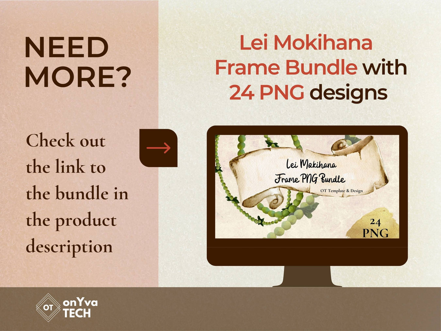 Mokihana Lei | Hawaiian Frame PNG Liʻiliʻi Pack | Digital Download