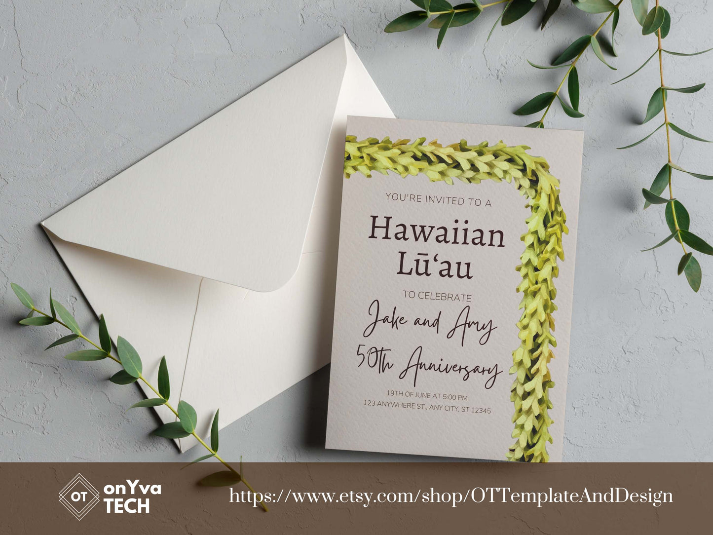 Pakalana 3 Strand Twist Lei | Hawaiian Frame PNG Liʻiliʻi Pack | Digital Download