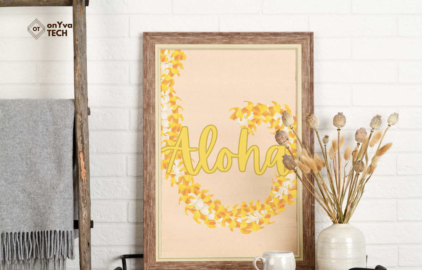 Puakenikeni Pikake 3 Strand Twist Lei | Hawaiian PNG Decorative Element Set | Digital Download