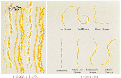 Puakenikeni Pikake 3 Strand Twist Lei | Hawaiian PNG Decorative Element Set | Digital Download