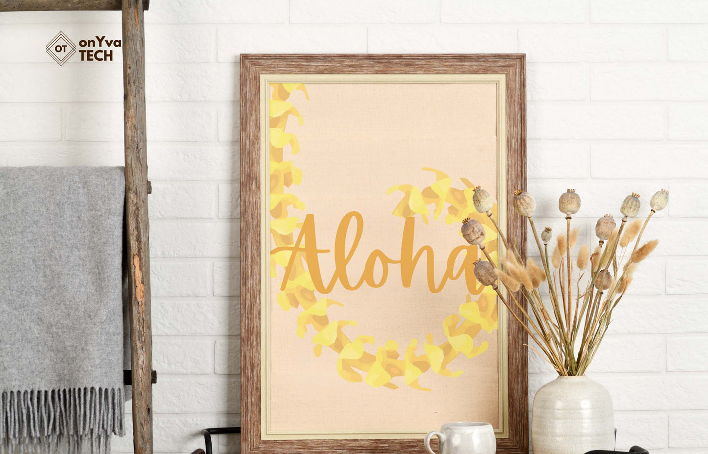 Puakenikeni Lei | Hawaiian PNG Decorative Element Set | Digital Download