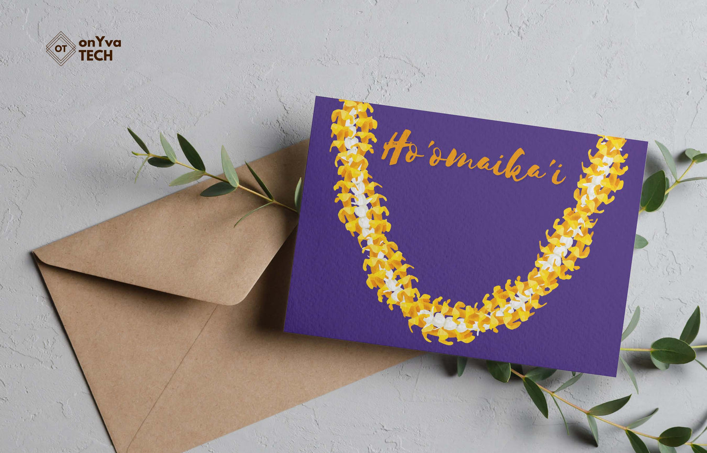 Puakenikeni Pikake 3 Strand Twist Lei | Hawaiian Frame PNG Bundle | Digital Download