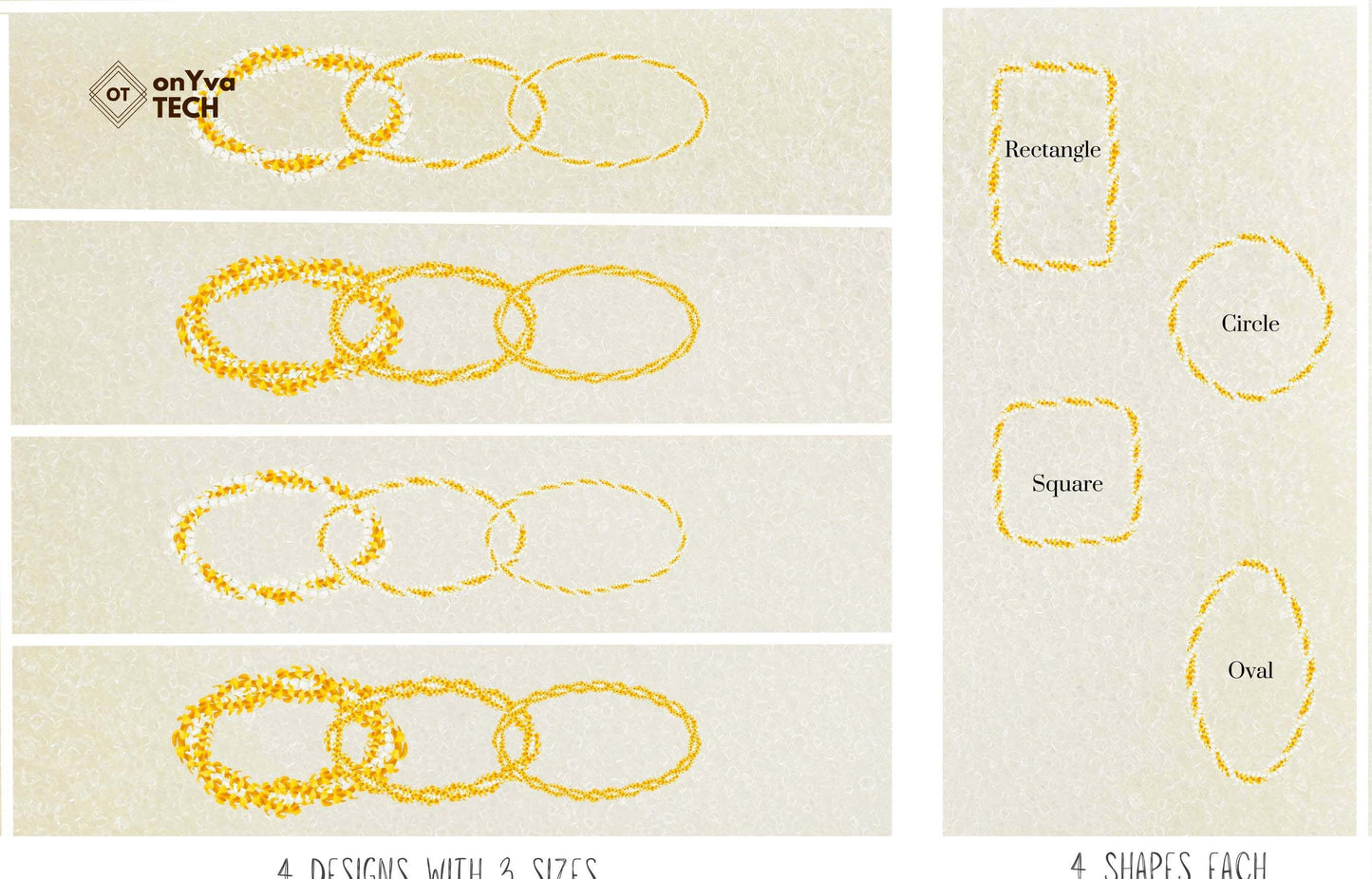 Puakenikeni Pikake 3 Strand Twist Lei | Hawaiian Frame PNG Bundle | Digital Download
