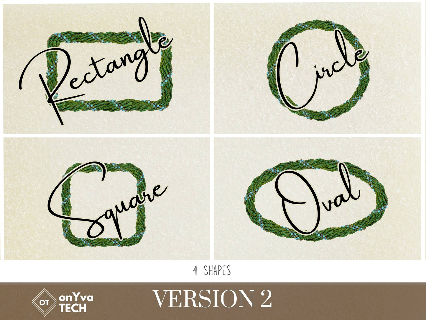 Ti Leaf Rope Lei | Hawaiian Frame PNG Liʻiliʻi Pack | Digital Download