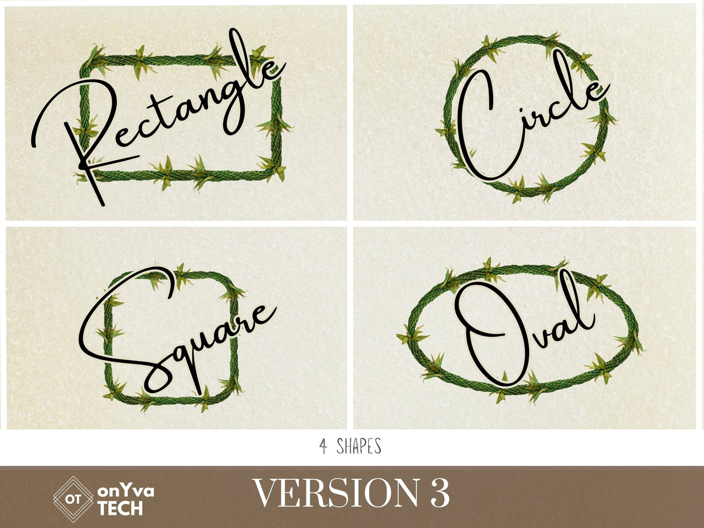 Ti Leaf Rope Lei | Hawaiian Frame PNG Liʻiliʻi Pack | Digital Download