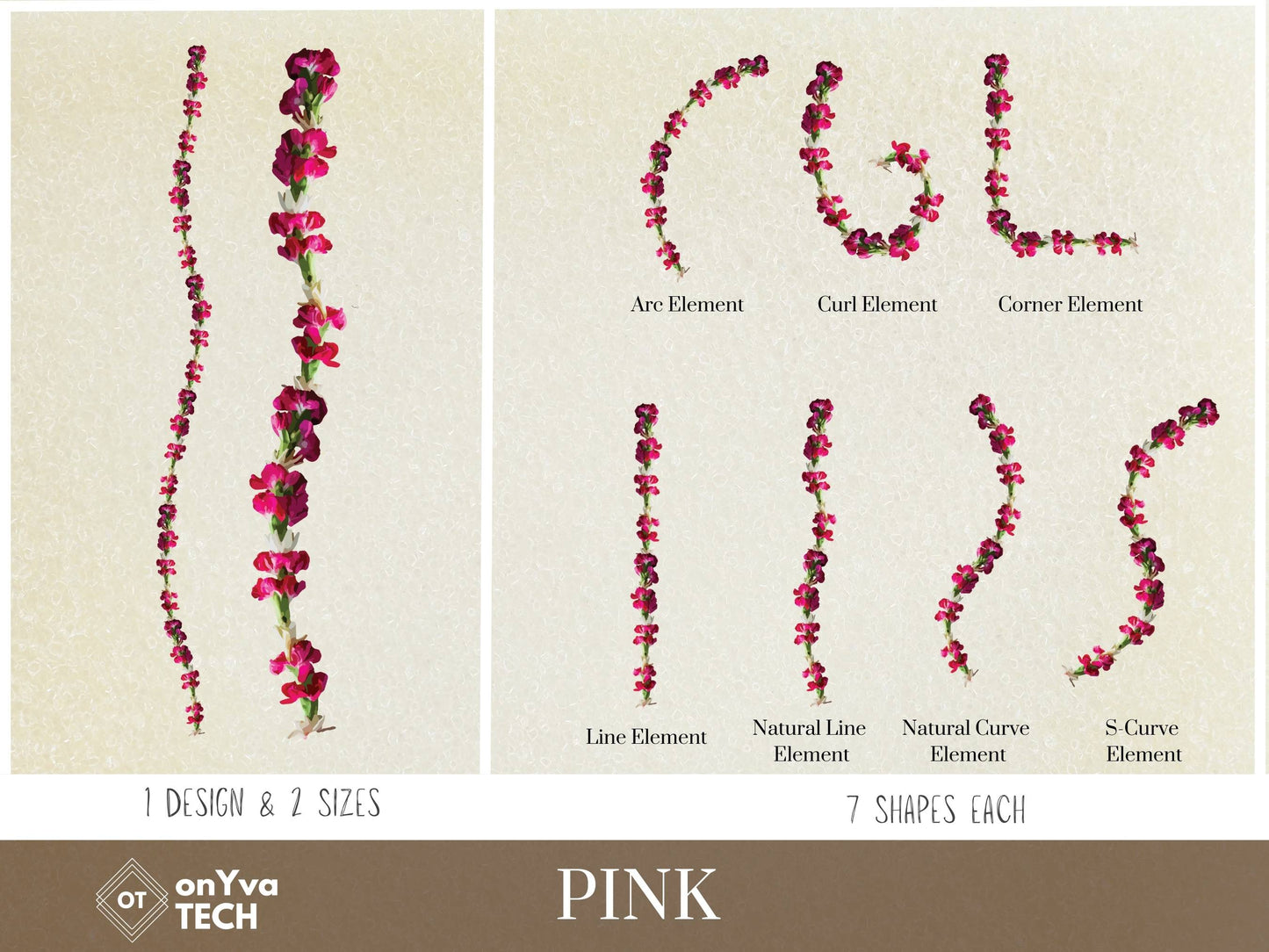 Tuberose Carnation Lei | Hawaiian PNG Decorative Element Set | Digital Download