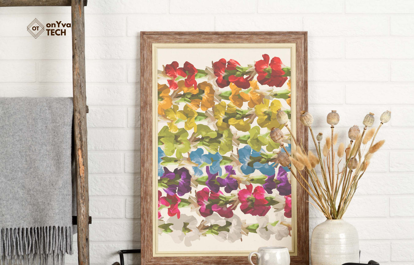 Tuberose Carnation Lei | Rainbow Hawaiian Frame PNG Bundle Collection | Digital Download