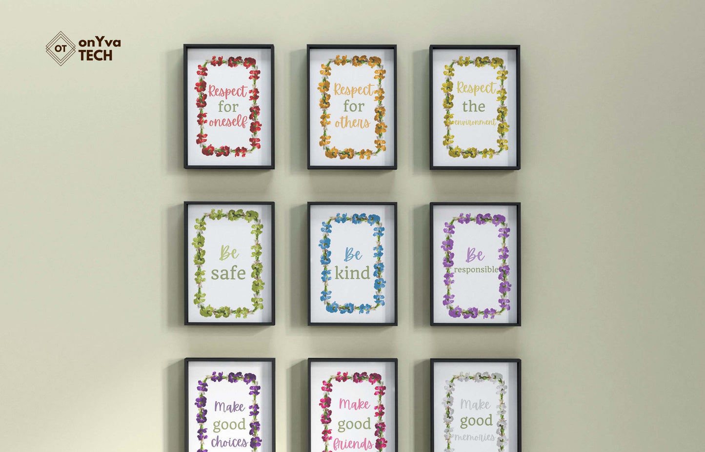 Tuberose Carnation Lei | Rainbow Hawaiian Frame PNG Bundle Collection | Digital Download