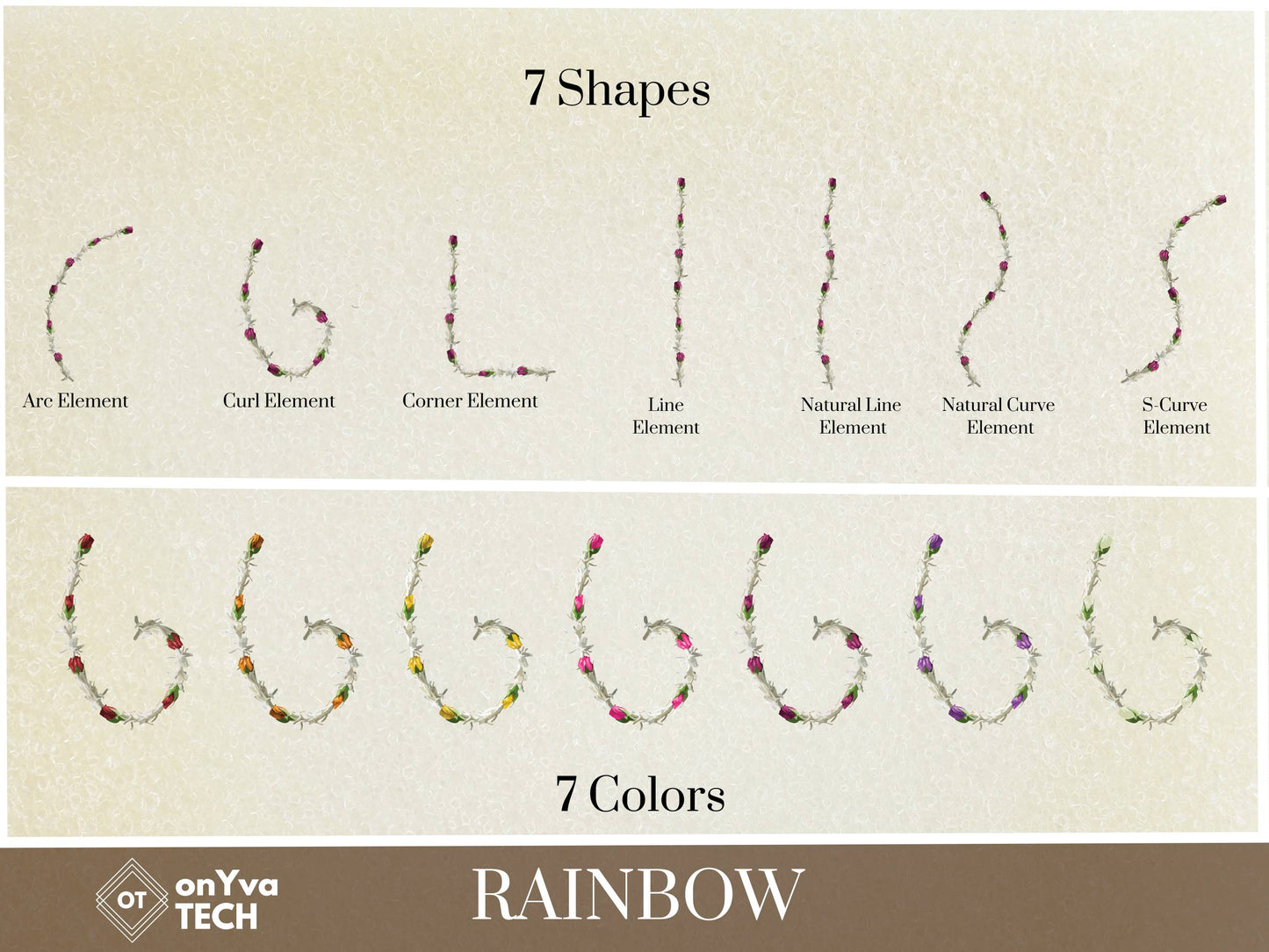 Tuberose Lokelani Lei | Rainbow Hawaiian PNG Decorative Element Liʻiliʻi Pack | Digital Download
