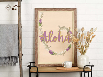 Tuberose Lokelani Lei | Hawaiian PNG Decorative Element Set | Digital Download