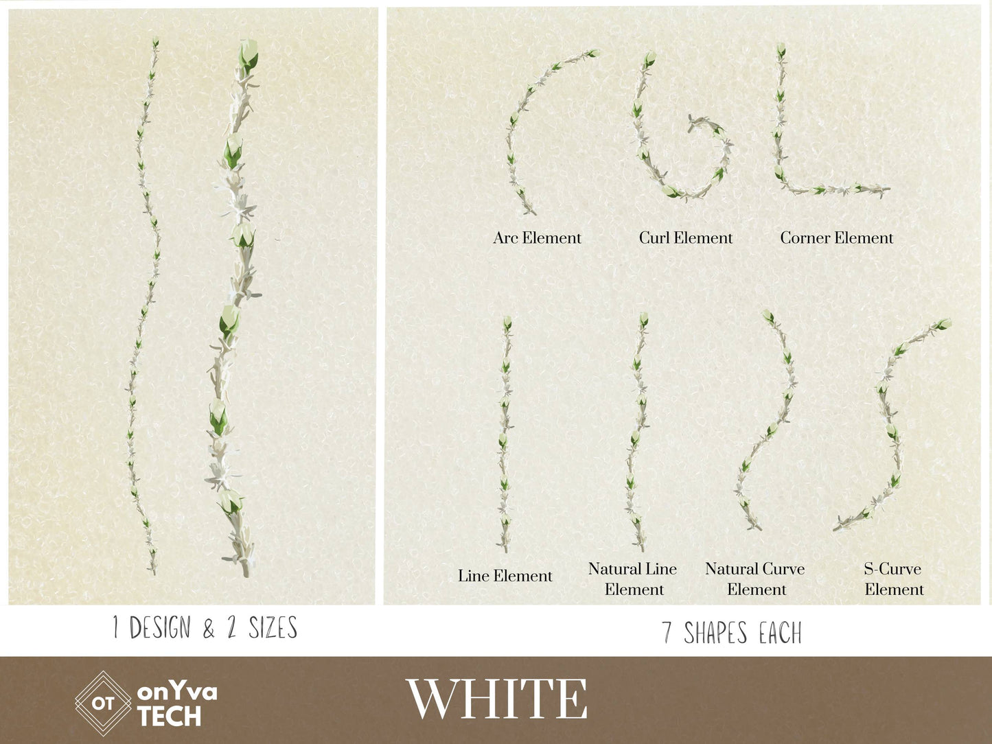 Tuberose Lokelani Lei | Hawaiian PNG Decorative Element Set | Digital Download