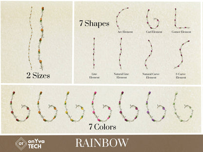 Tuberose Lokelani Lei | Rainbow Hawaiian PNG Decorative Element Set | Digital Download