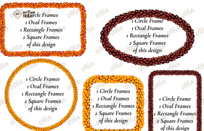 Wiliwili Seed Lei | Hawaiian Frame PNG Bundle | Digital Download
