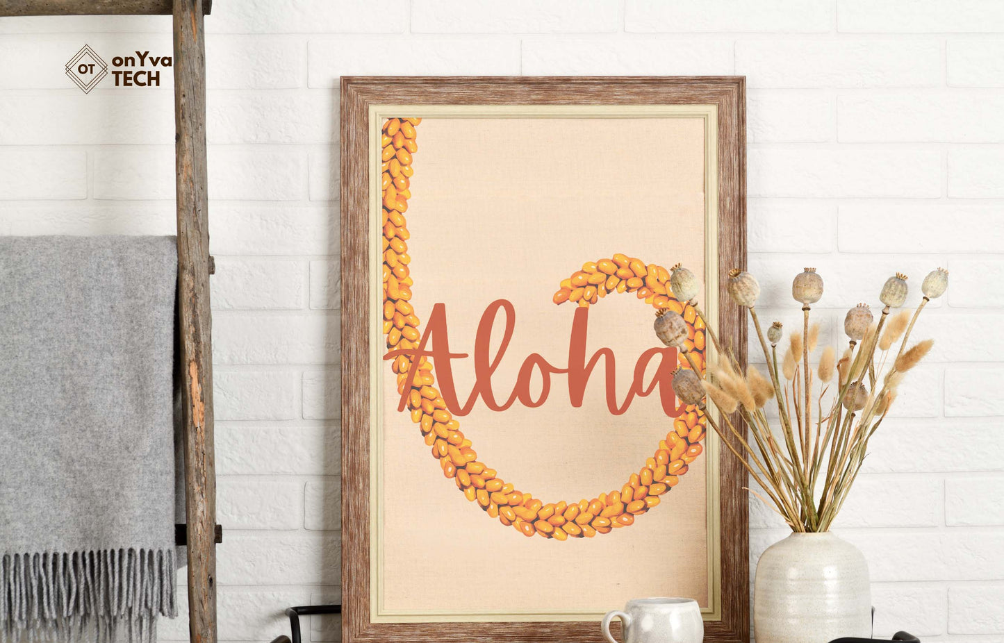 Wiliwili Seed Lei | Hawaiian PNG Decorative Element Set | Digital Download